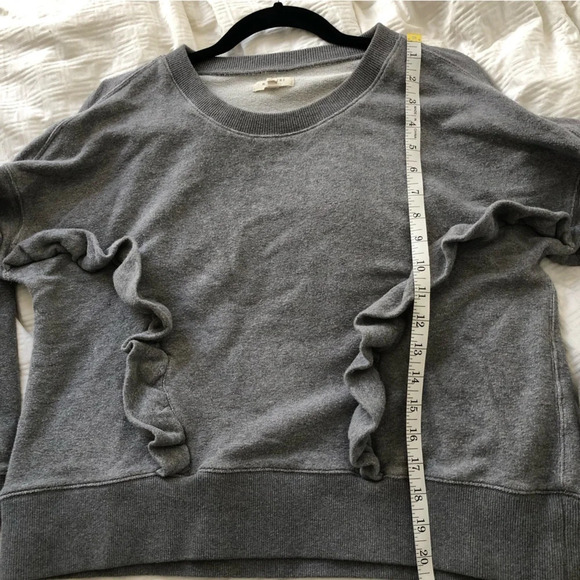 Miles by Madewell Gray Ruffle Sweater Women’s Small Cottagecore Granny Prairie - Picture 9 of 10